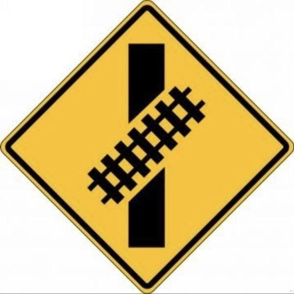 Accuform RAIL SIGN SKEWED CROSSING 36 in X FRW530HP FRW530HP - main